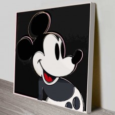 Mickey Mouse Pop Art Canvas Print Wall Hanging Giclee Framed Andy Warhol 81x81cm   263109802290